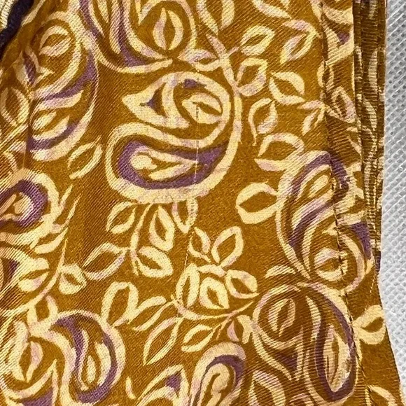 J. Jill Canyon Border Woodcut Yellow And Purple Paisley Tunic Top Print Size XS - Picture 5 of 8